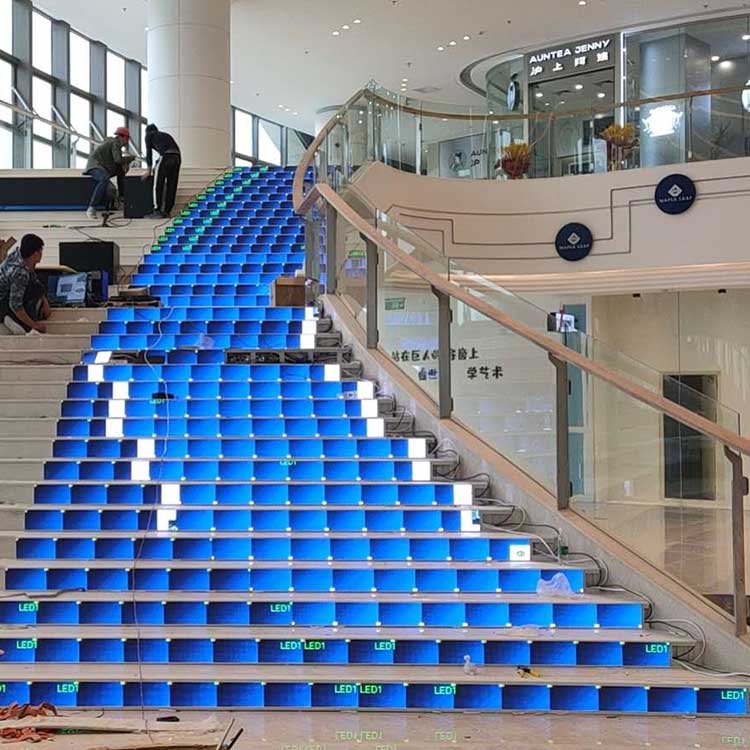 Indoor square staircase LED display scre