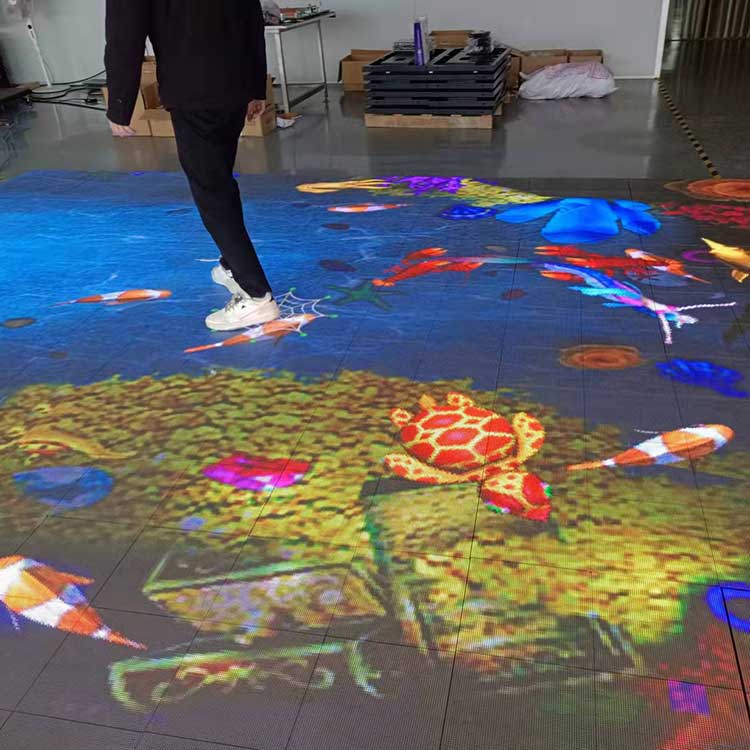 Ocean fish LED interactive ground displa