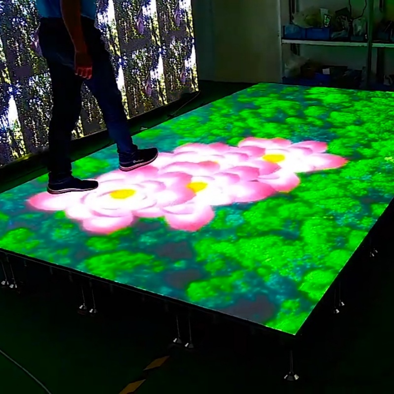 LED interactive floor display screen wit